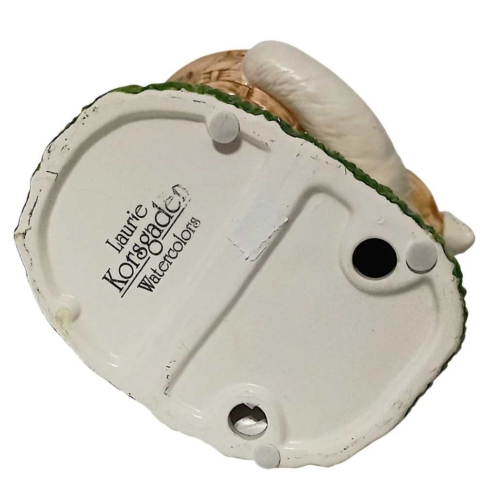 Laurie Korsgaden Easter Bunny Wax Warmer Ceramic Watercolors Springtime‎ Vintage